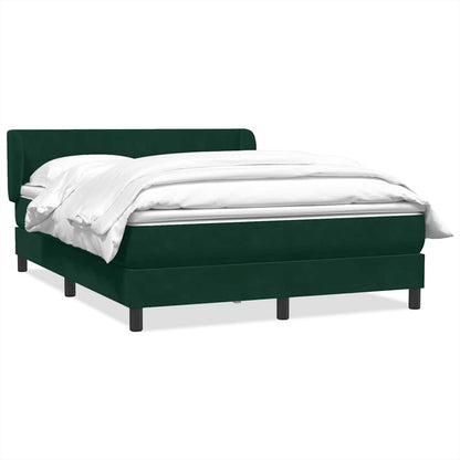 vidaXL Lit coffre avec matelas vert foncé 140x210 cm velours