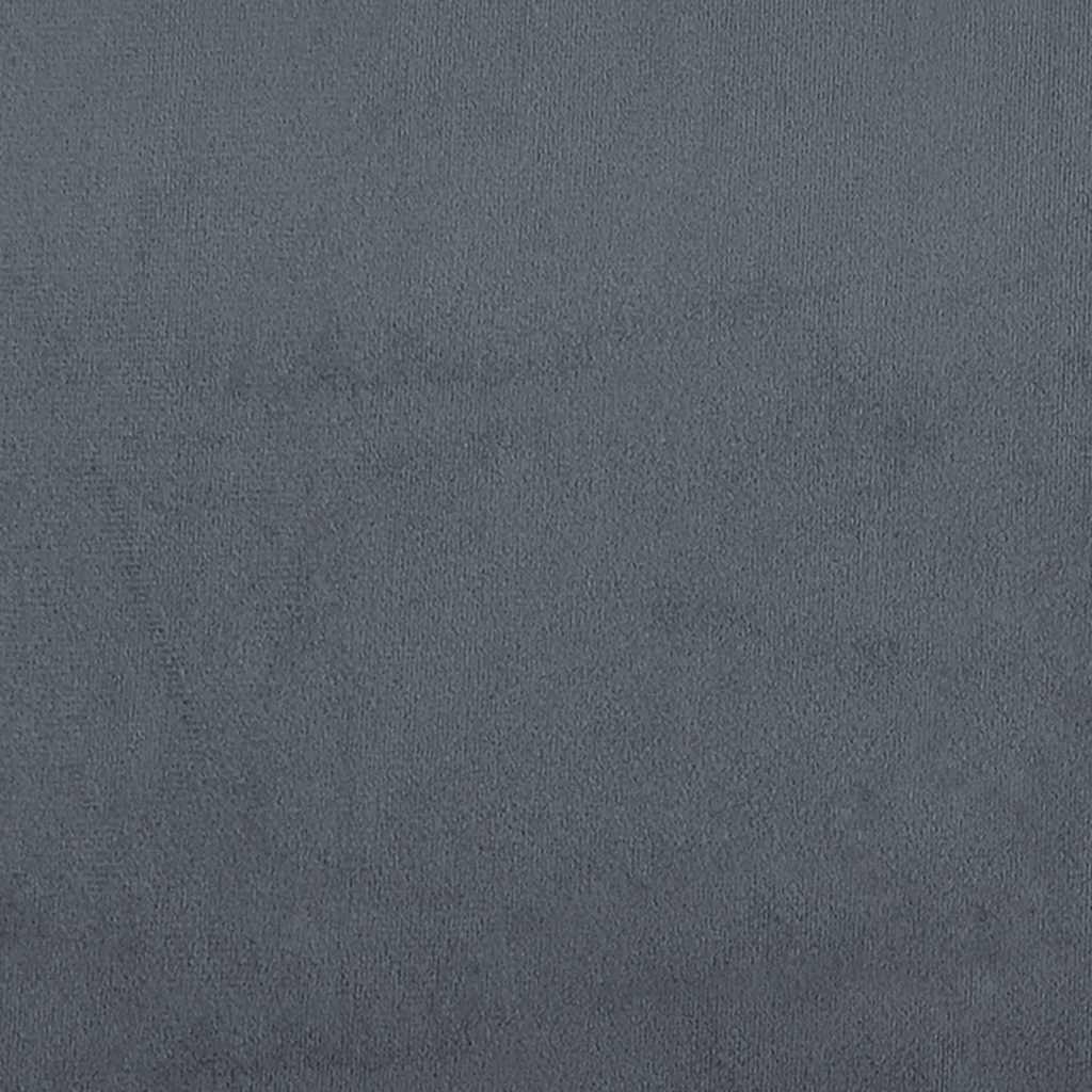 vidaXL Boxspringbett mit Matratze Dunkelgrau 160x210 cm Samt