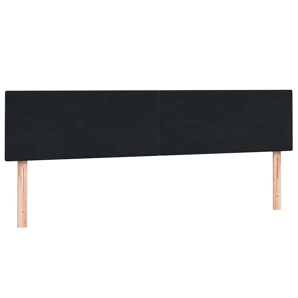 vidaXL Boxspringbett mit Matratzen Schwarz 180x210 cm Samt