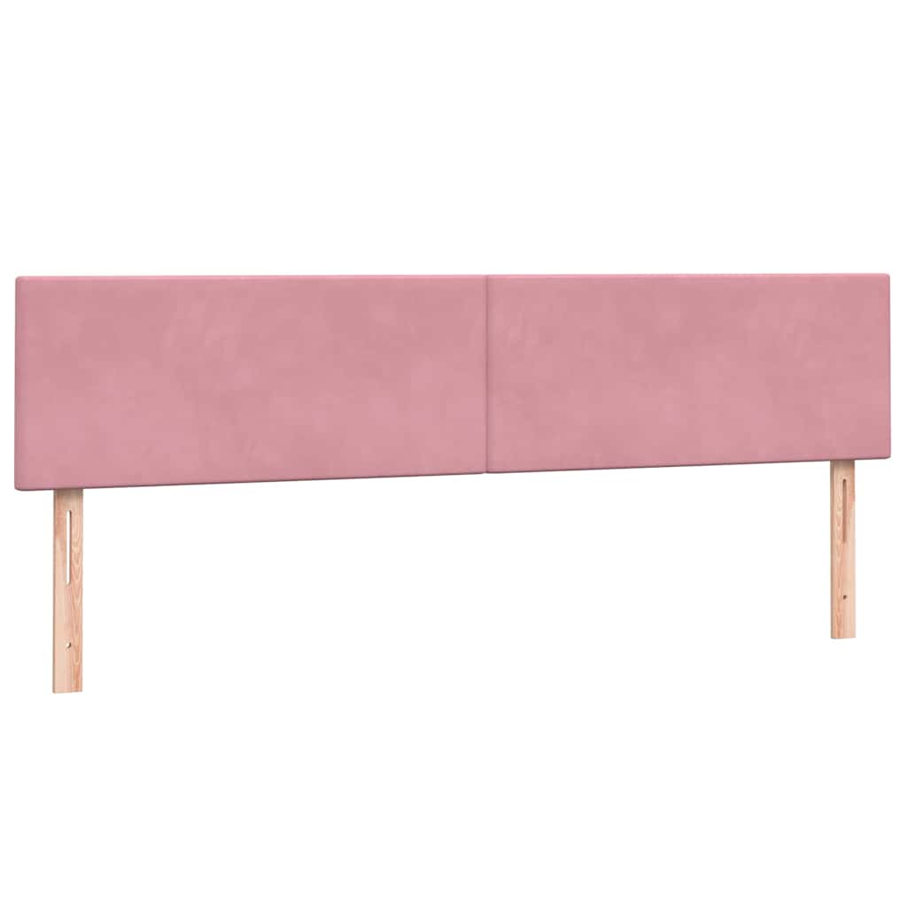 vidaXL Boxspringbett mit Matratzen Rosa 180x210 cm Samt