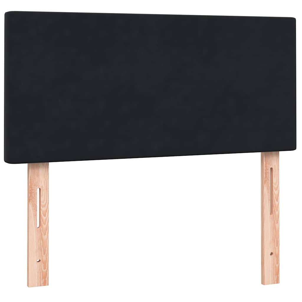 vidaXL Lit coffre avec matelas Noir 80x220 cm Velours