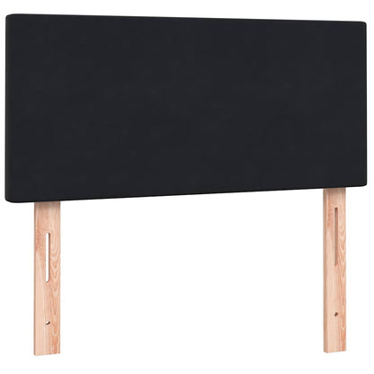 vidaXL Lit coffre avec matelas Noir 80x220 cm Velours