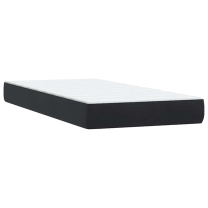 vidaXL Boxspringbett mit Matratze Schwarz 90x220 cm Samt