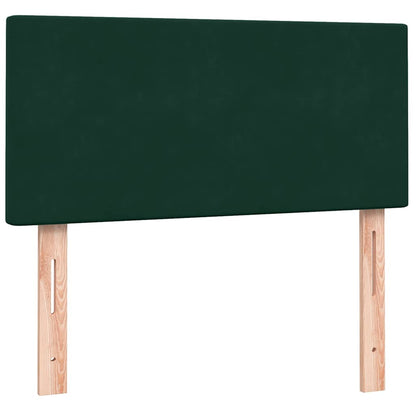 vidaXL Lit coffre avec matelas Vert foncé 100x220 cm Velours
