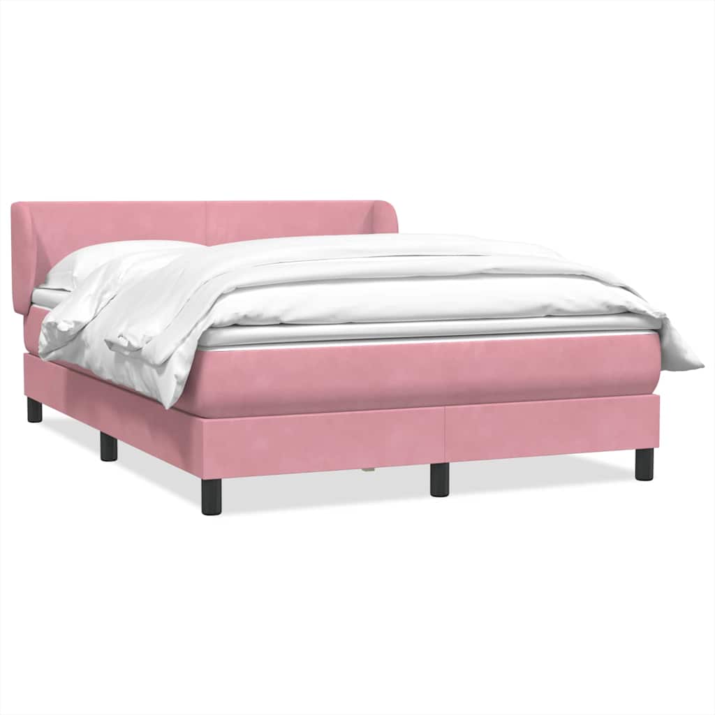 Boxspringbett mit Matratze Rosa 160x220 cm Samt
