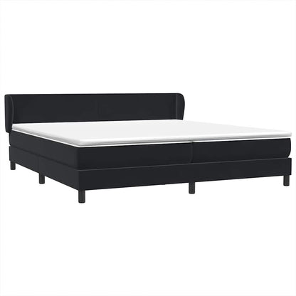 vidaXL Boxspringbett mit Matratzen Schwarz 180x220 cm Samt