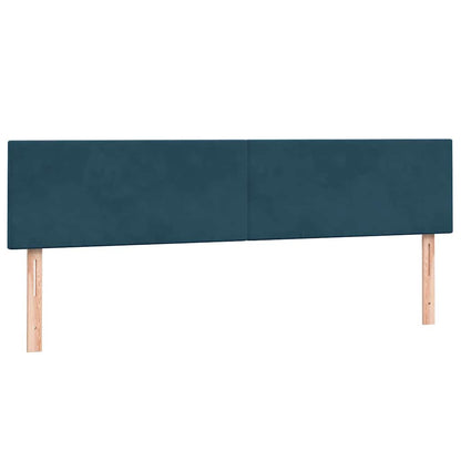 vidaXL Boxspringbett mit Matratzen Dunkelblau 180x220 cm Samt