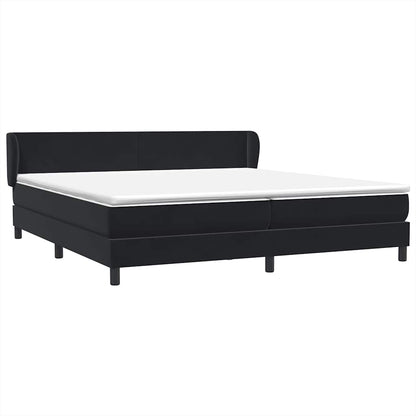 vidaXL Boxspringbett mit Matratzen Schwarz 200x220 cm Samt