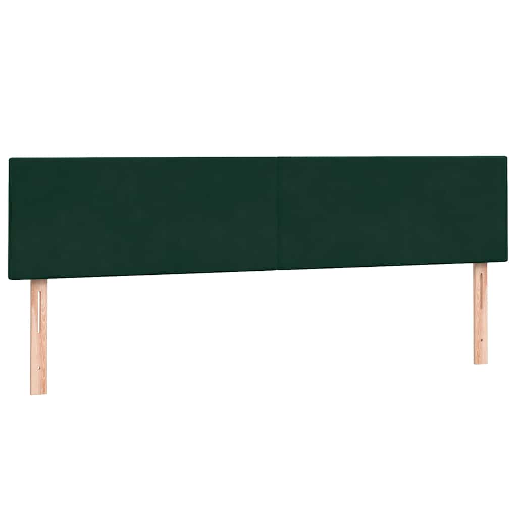 vidaXL Boxspringbett mit Matratzen Dunkelgrün 200x220 cm Samt