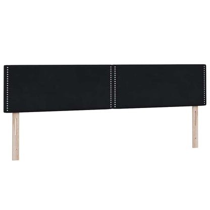 vidaXL Boxspringbett mit Matratzen Schwarz 180x210 cm Samt