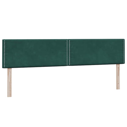 vidaXL Boxspringbett mit Matratzen Dunkelgrün 180x210 cm Samt