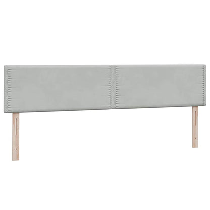 vidaXL Boxspringbett mit Matratzen Hellgrau 200x210 cm Samt