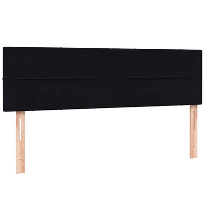 vidaXL Lit coffre avec matelas Noir 160x210 cm Velours