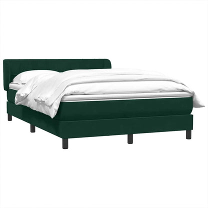 vidaXL Lit boxspring avec matelas Velours vert foncé 160x220 cm