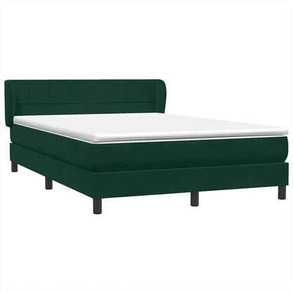 vidaXL Lit boxspring avec matelas Velours vert foncé 160x220 cm