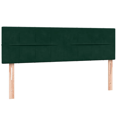 vidaXL Lit boxspring avec matelas Velours vert foncé 160x220 cm