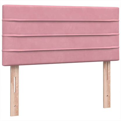vidaXL Boxspringbett mit Matratze Rosa 80x210 cm Samt