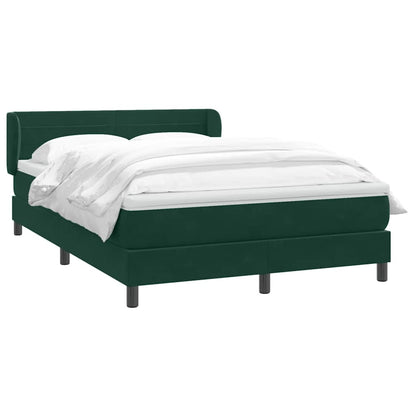 vidaXL Lit coffre avec matelas vert foncé 160x210 cm Velours