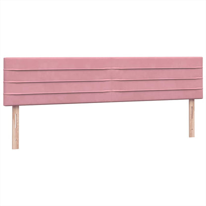 vidaXL Boxspringbett mit Matratzen Rosa 180x210 cm Samt