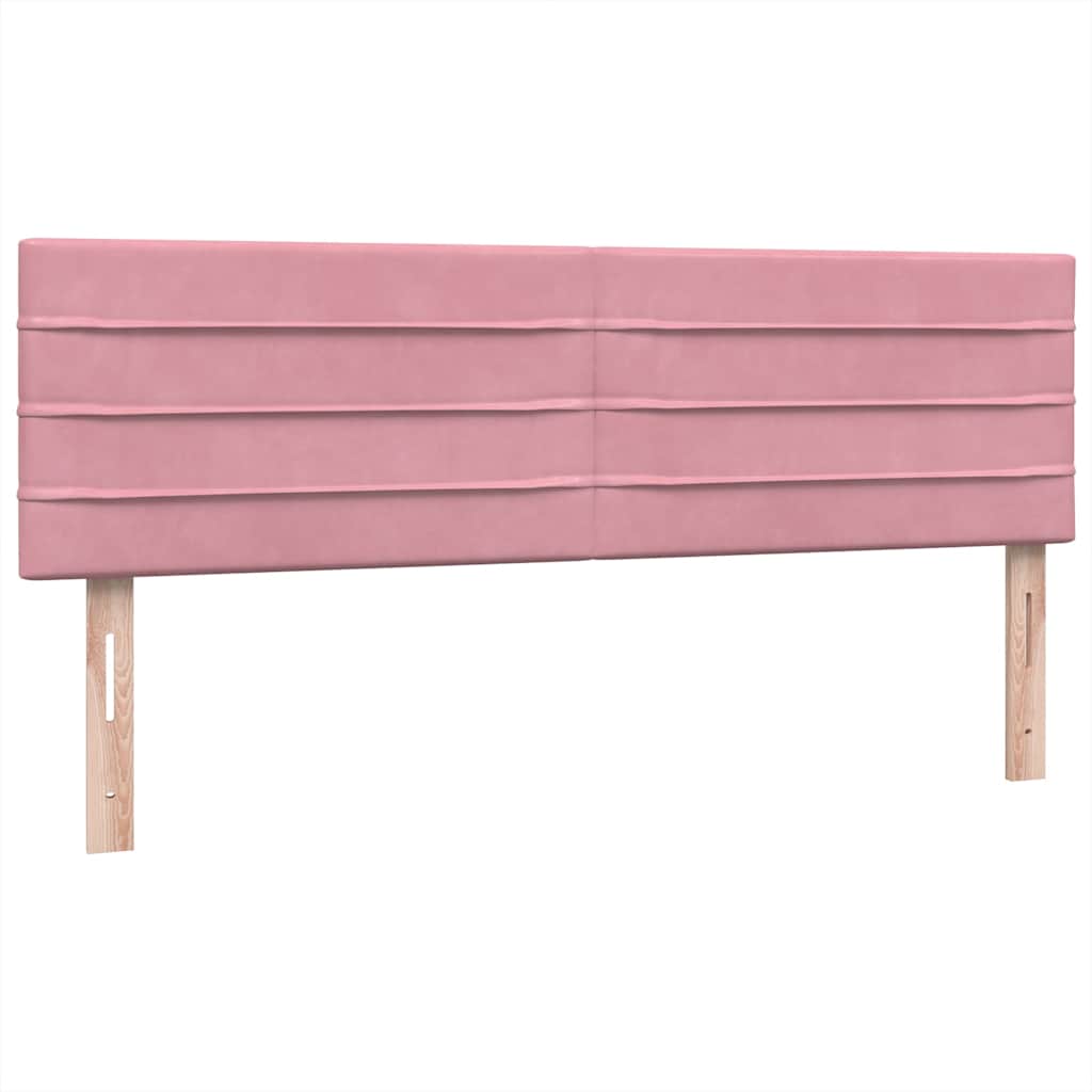 vidaXL Lit tapissier avec matelas rose 140x220 cm velours