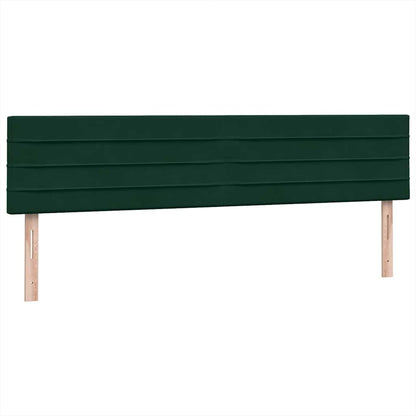 Lit boxspring vidaXL avec matelas vert foncé 180x220 cm Velours