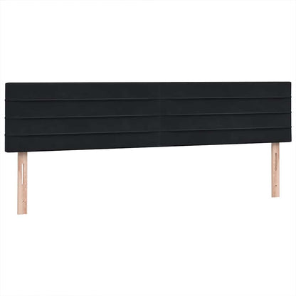 vidaXL Lit tapissier avec matelas Noir 200x220 cm Velours