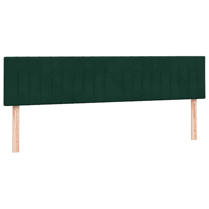vidaXL Boxspringbett mit Matratzen Dunkelgrün 180x210 cm Samt