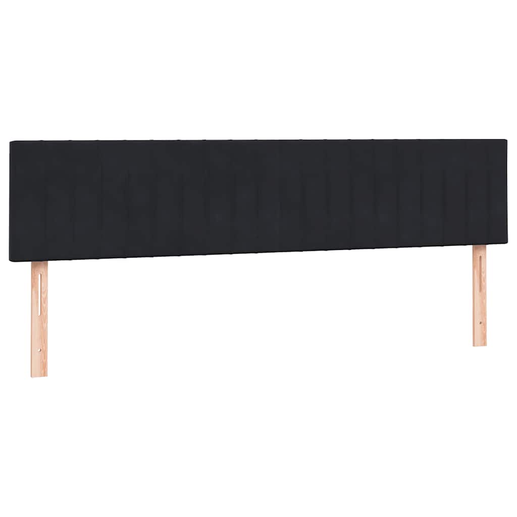 vidaXL Boxspringbett mit Matratzen Schwarz 180x220 cm Samt