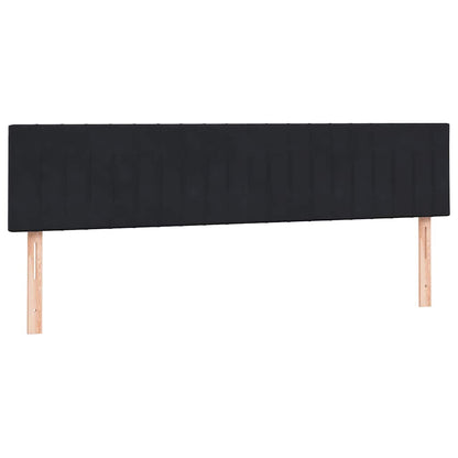 vidaXL Boxspringbett mit Matratzen Schwarz 180x220 cm Samt