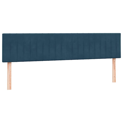vidaXL Lit boxspring avec matelas bleu foncé 180x220 cm velours