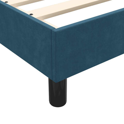 vidaXL Lit boxspring avec matelas bleu foncé 180x220 cm velours