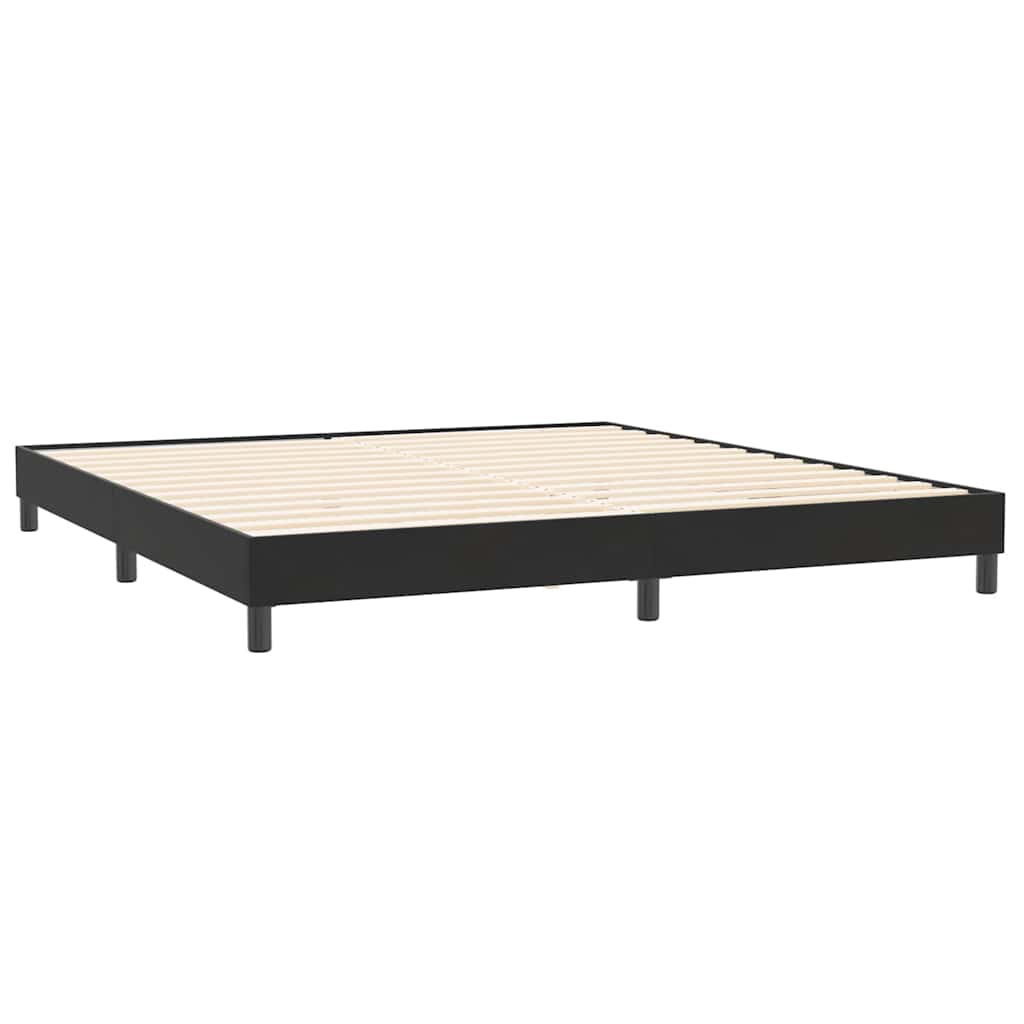 vidaXL Boxspringbett mit Matratzen Schwarz 200x220 cm Samt