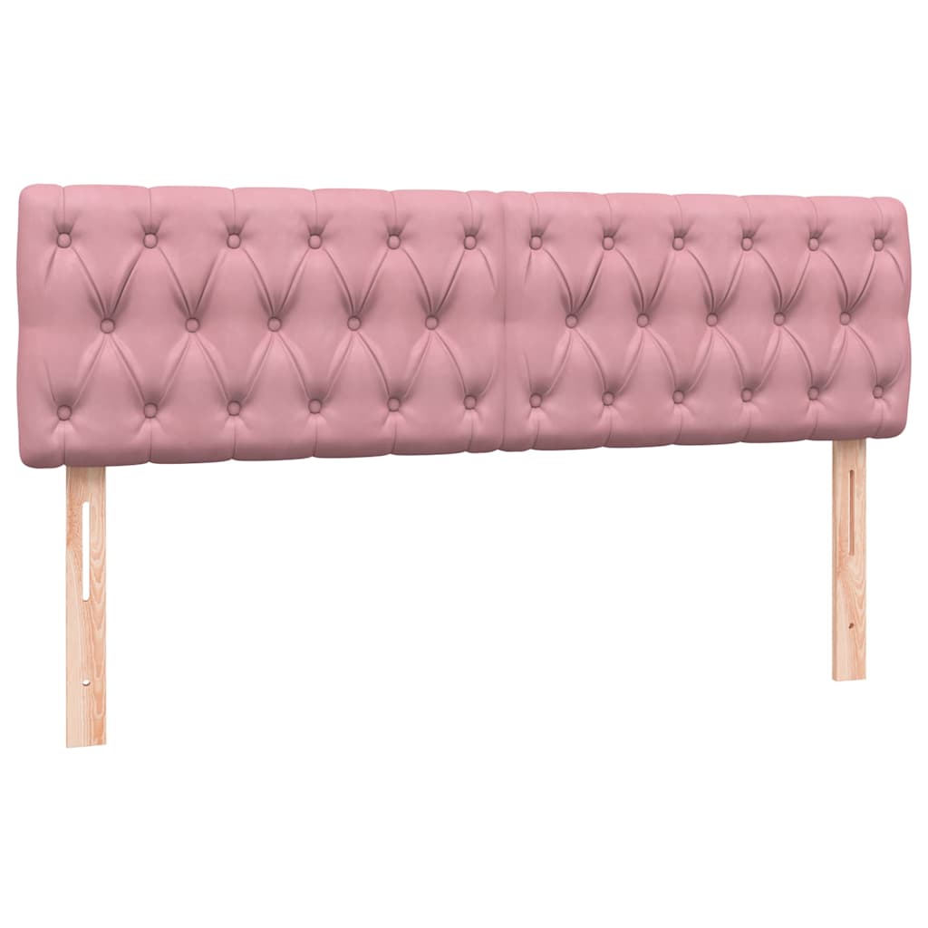 vidaXL Lit à sommier tapissier avec matelas Rose 140x210 cm Velours