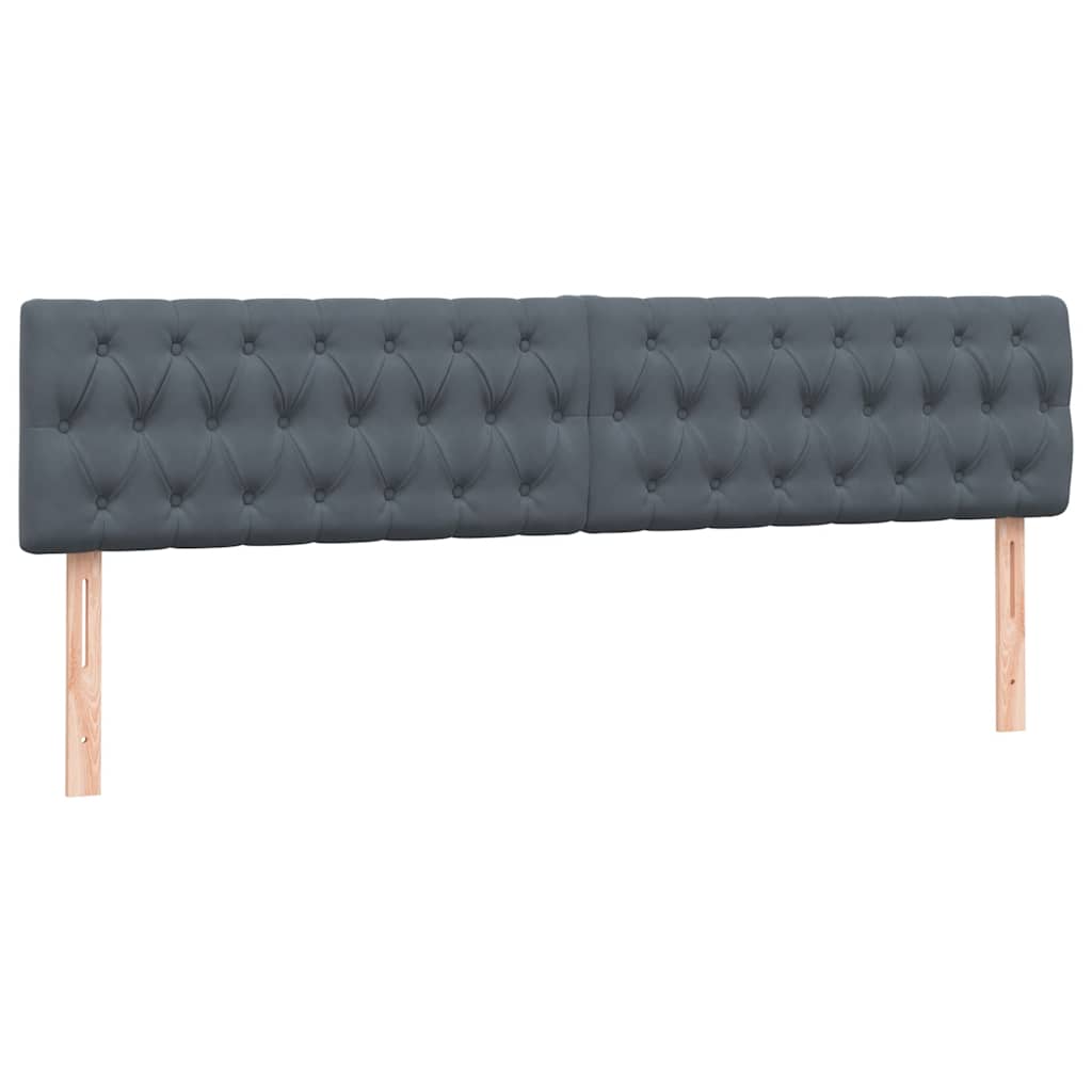 vidaXL Lit coffre avec matelas Gris foncé 180x210 cm Velours