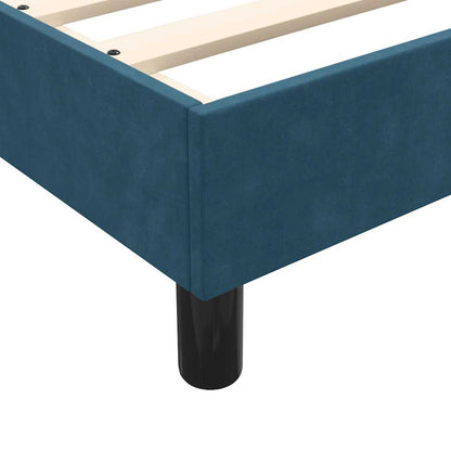 vidaXL Boxspringbett mit Matratze Dunkelblau 140x220 cm Samt