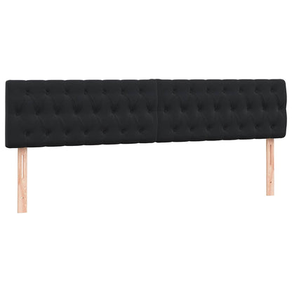 vidaXL Boxspringbett mit Matratzen Schwarz 180x220 cm Samt