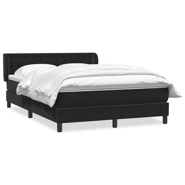 vidaXL Lit coffre avec matelas velours noir 160x210 cm
