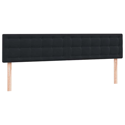 vidaXL Boxspringbett mit Matratzen Schwarz 180x210 cm Samt