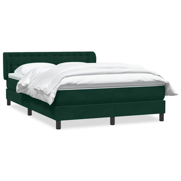 vidaXL Lit boxspring avec matelas Velours vert foncé 160x220 cm