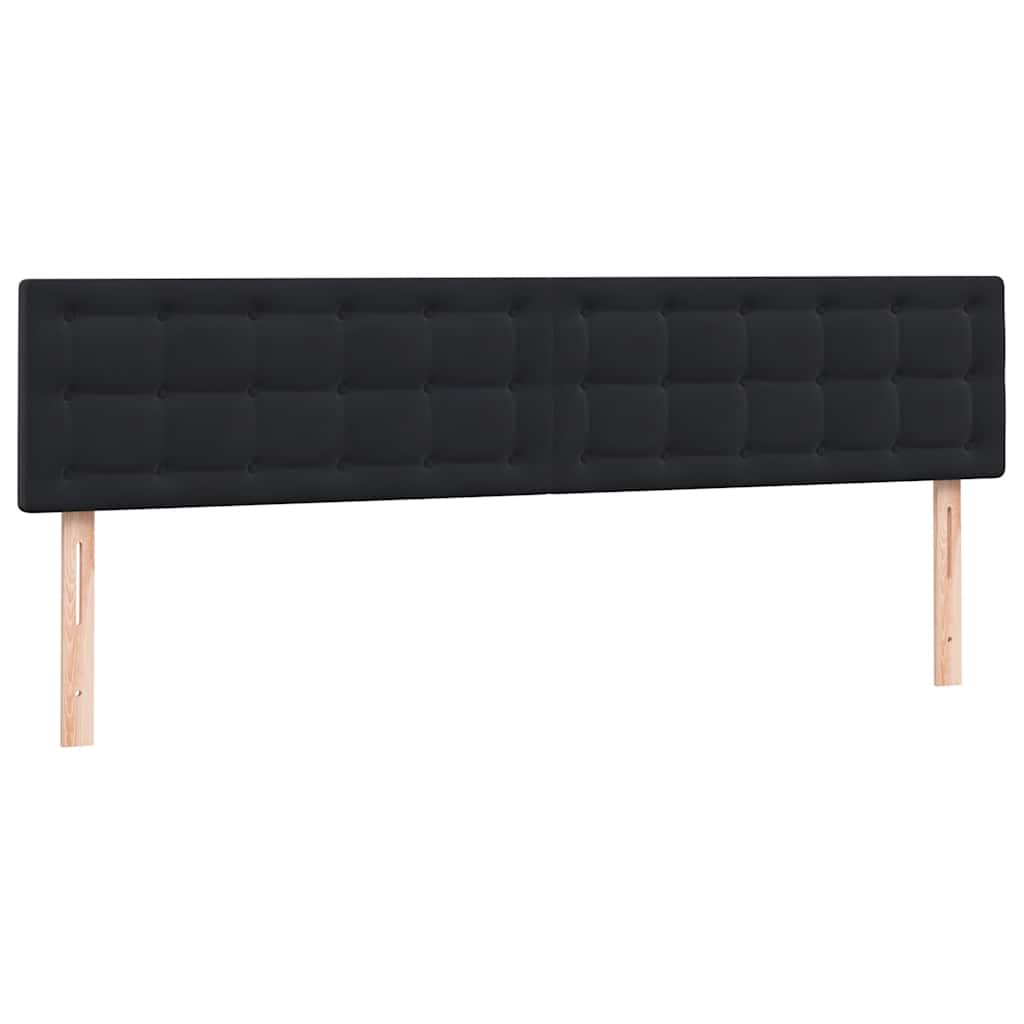 vidaXL Boxspringbett mit Matratzen Schwarz 180x220 cm Samt