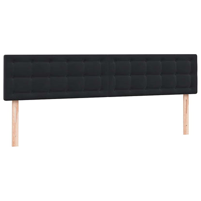 vidaXL Boxspringbett mit Matratzen Schwarz 180x220 cm Samt