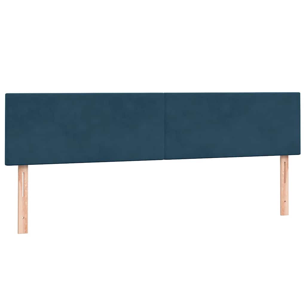 vidaXL Lit coffre avec matelas Bleu foncé 180x220 cm Velours