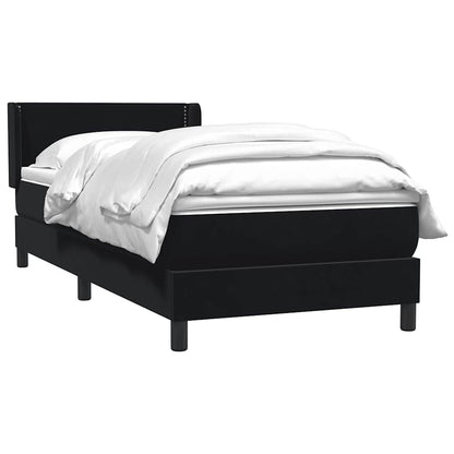 vidaXL Boxspringbett mit Matratze Schwarz 100x210 cm Samt
