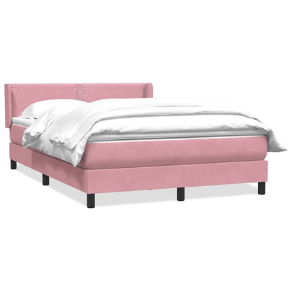 Boxspringbett mit Matratze Rosa 160x210 cm Samt