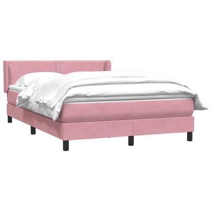 Boxspringbett mit Matratze Rosa 160x210 cm Samt