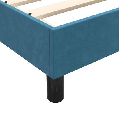vidaXL Boxspringbett mit Matratze Dunkelblau 180x210 cm Samt