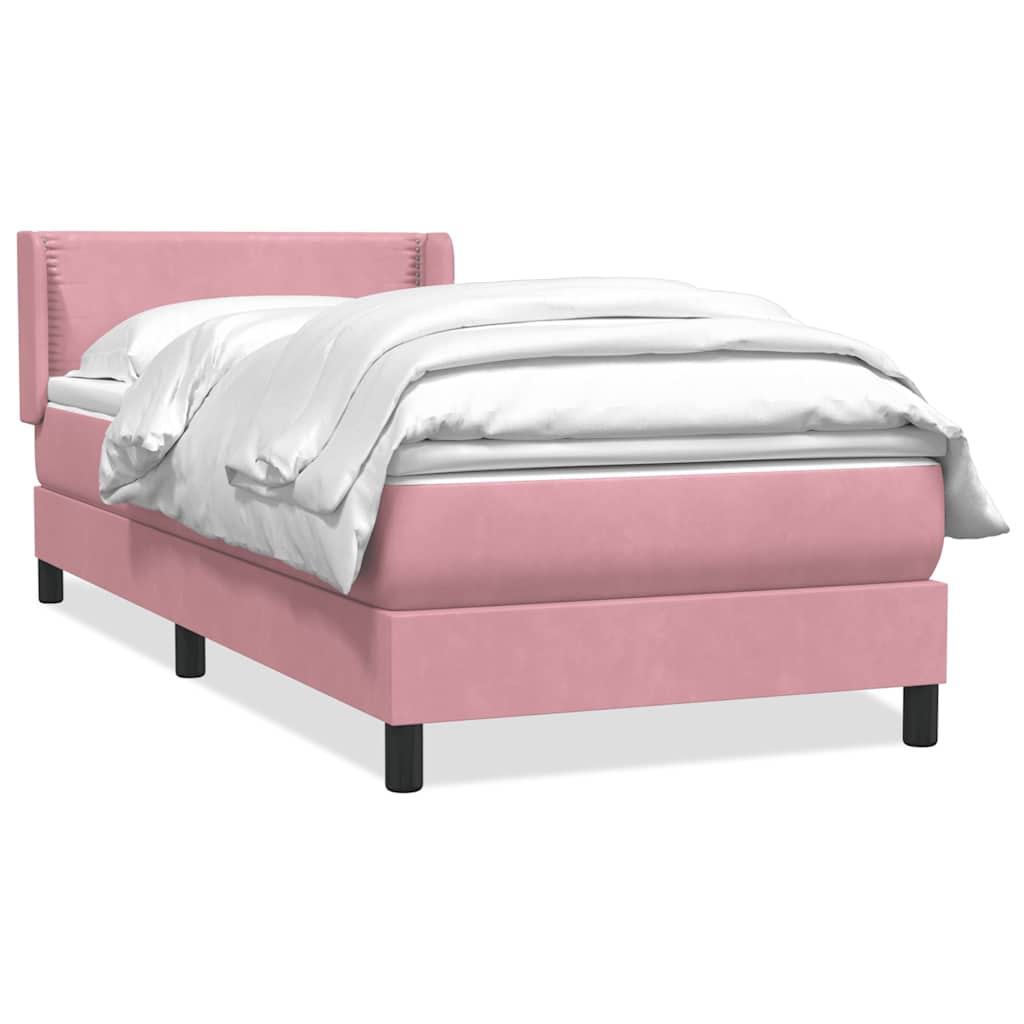 Boxspringbett mit Matratze Rosa 100x220 cm Samt