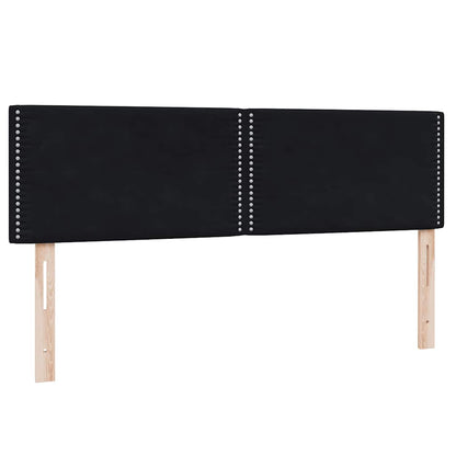 vidaXL Lit coffre avec matelas Noir 140x220 cm Velours