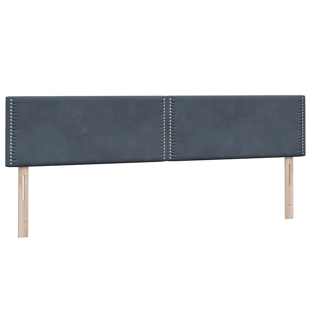 vidaXL Lit coffre avec matelas Gris foncé 180x220 cm Velours