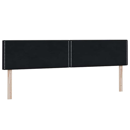 vidaXL Boxspringbett mit Matratze Schwarz 180x220 cm Samt